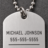 Personalized Dog-Tag Style ID Tags detail