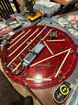 Actual rear-panel LED assembly and stand-offs