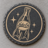 Fallout engraved slate coaster — Nuka-Cola