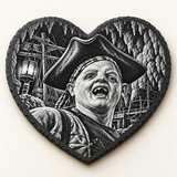 Goonies Sloth design on an engraved heart slate coaster