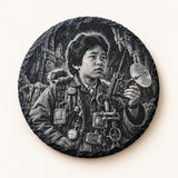 The Goonies Engraved Round Slate Coasters — Data