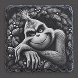 Grinch Engraved Square Slate Coasters — 3 - Crossed hands