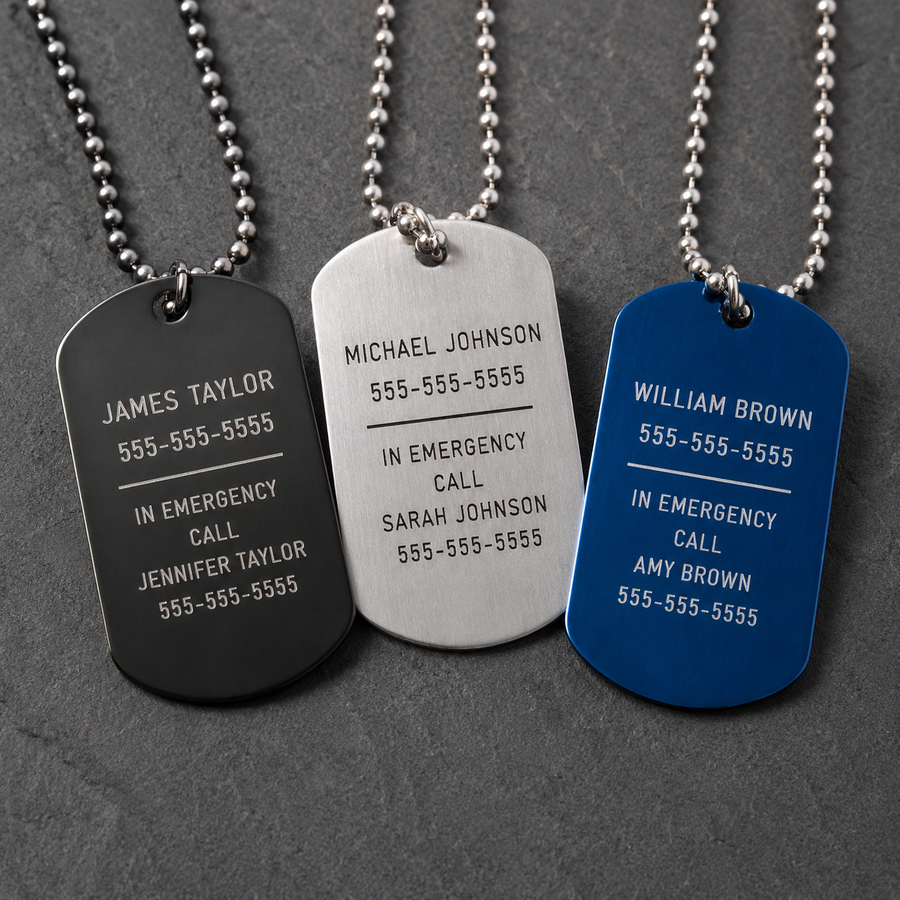 Personalized Dog-Tag Style ID Tags