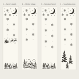 All four Christmas luminary faces in approved order