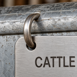Animal tag engraving and mounting detail