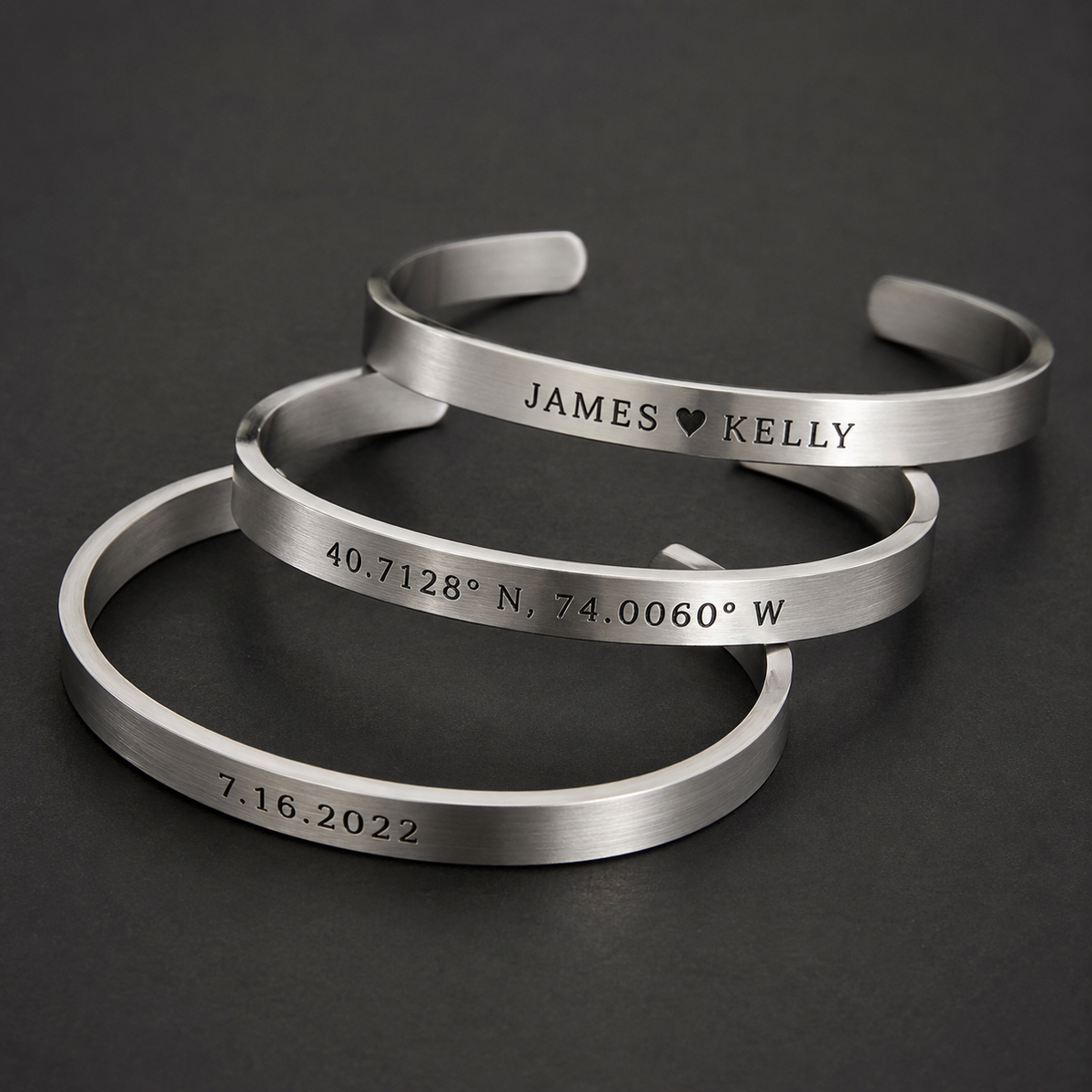 J Fab personalized engraved metal bracelets