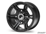 Standard XT Warrior Tires 28x10x14 on 14x7 Bandit H-Series Black Wheels 4/156 Pattern