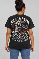 Salt & Steel — Weather the Grind T-shirt, main model view