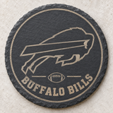 Buffalo Bills engraved round slate coaster