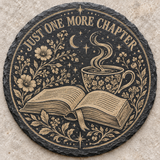 Book Club Engraved Round Slate Coaster