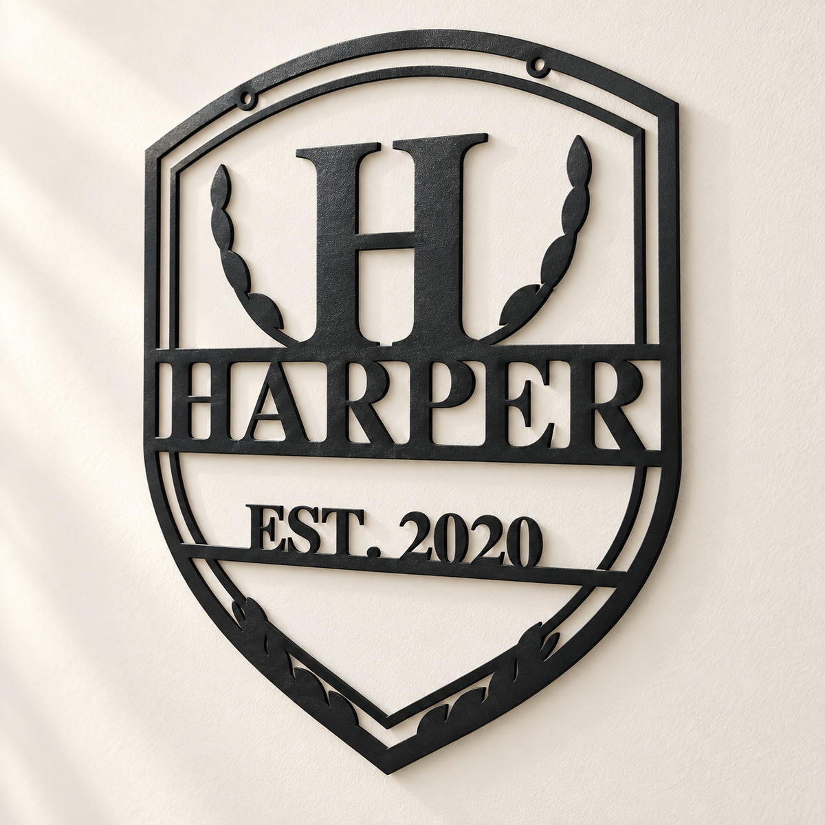 HARPER family crest — family-name metal sign example