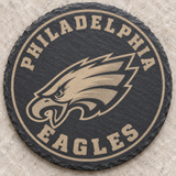 Philadelphia Eagles engraved round slate coaster