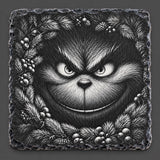 Grinch Engraved Square Slate Coasters — 1 - Close-up