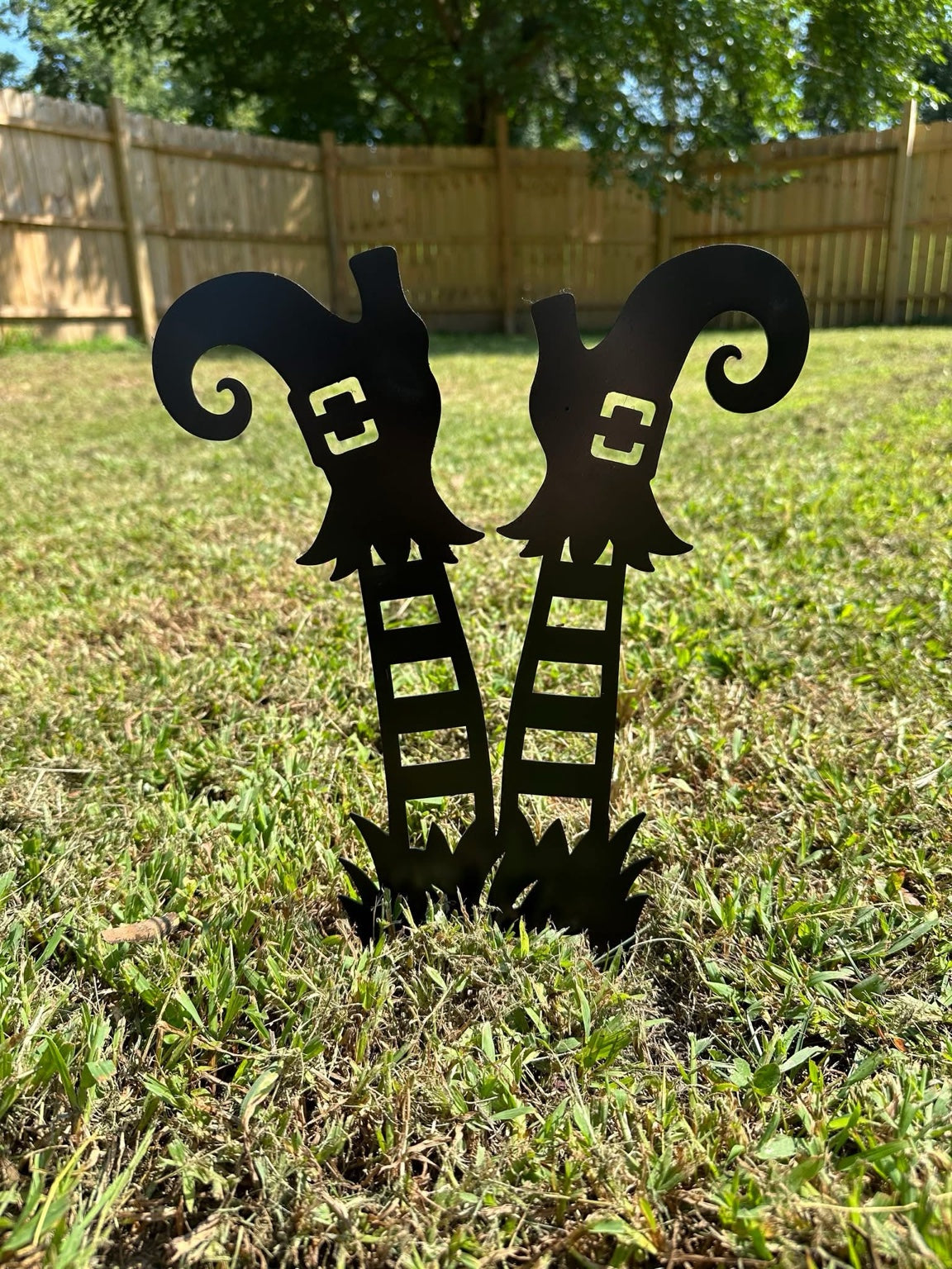 Witch Legs Metal Yard Stakes