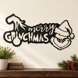 Merry Grinchmas and Jack Metal Christmas Sign
