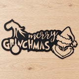 Merry Grinchmas and Jack Metal Christmas Sign