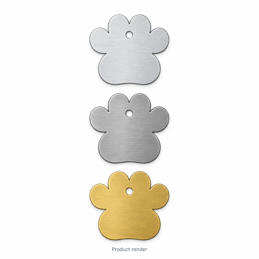 Paw Pet Tag Blanks