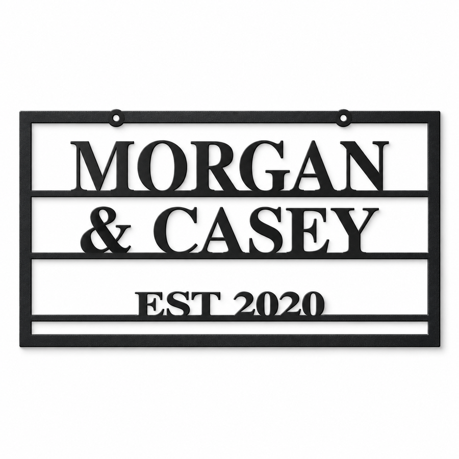 Personalized Couples Name and Date Plaque