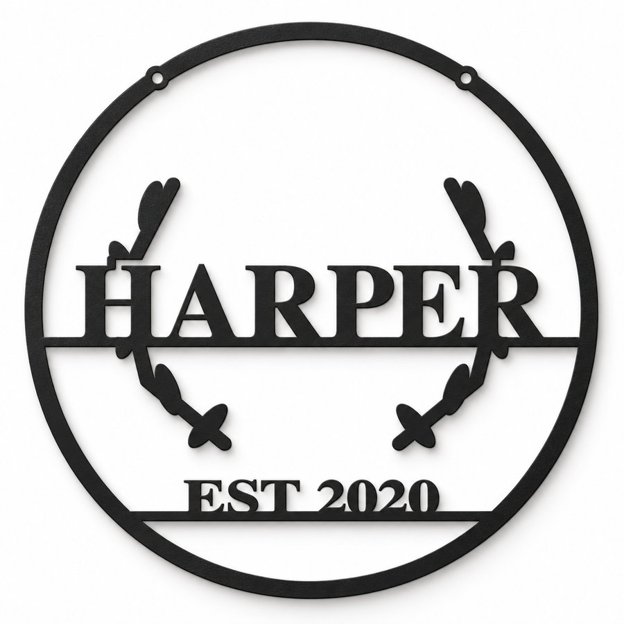 Personalized Laurel Family Name Sign