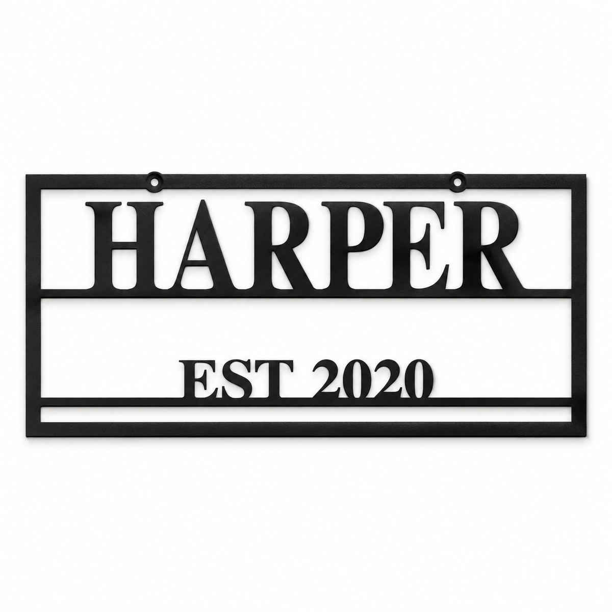 J Fab Family Name and Date Sign — proposed product render