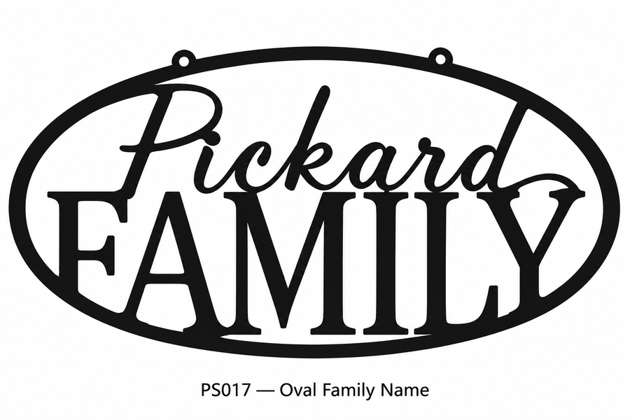 Personalized Oval Family Name Sign