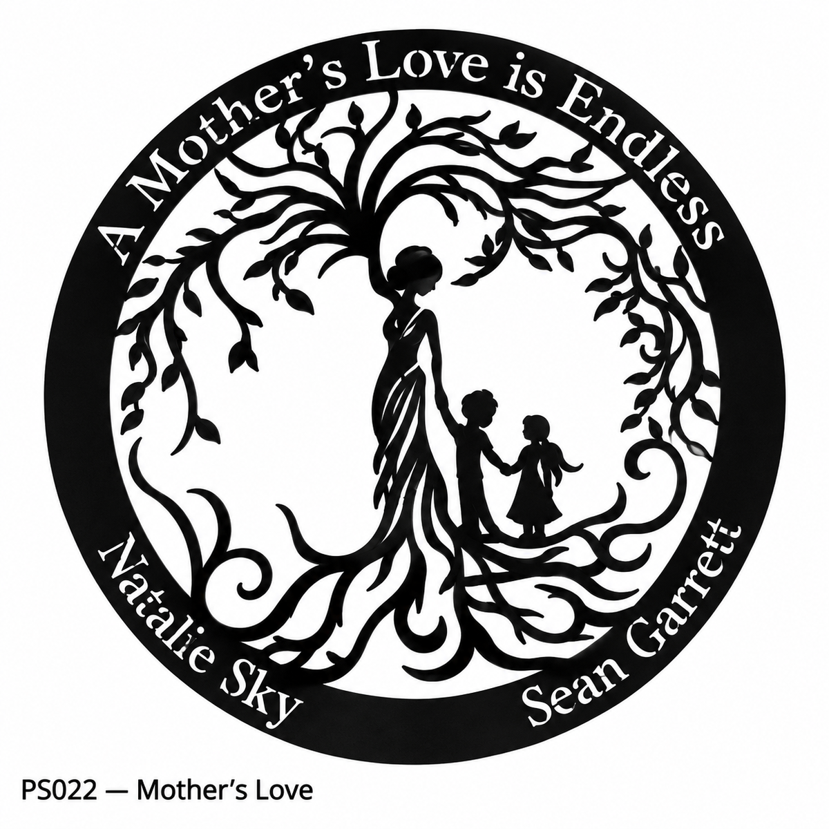 Personalized Mother’s Love Tree Sign — example design