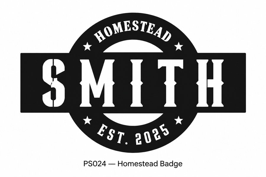 Personalized Homestead Badge Sign