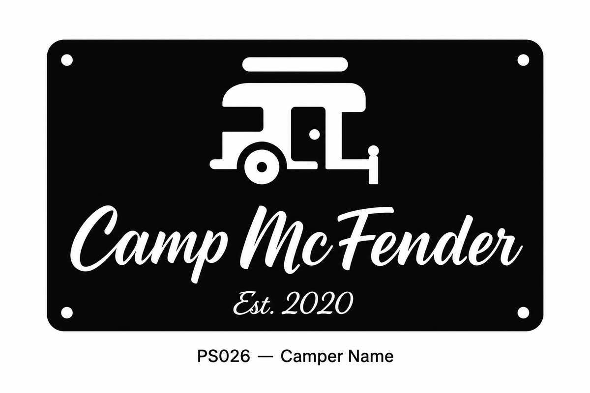 Personalized Camper Name Sign — example design