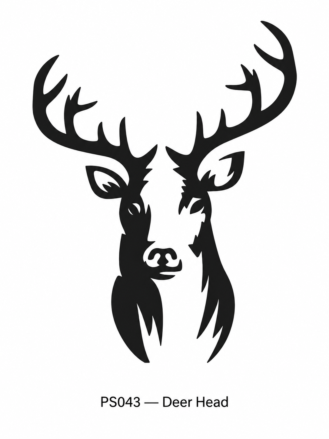 Deer Head Metal Wall Art — example design