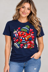 Seattle Valentine Heart design on a blue Gildan T-shirt