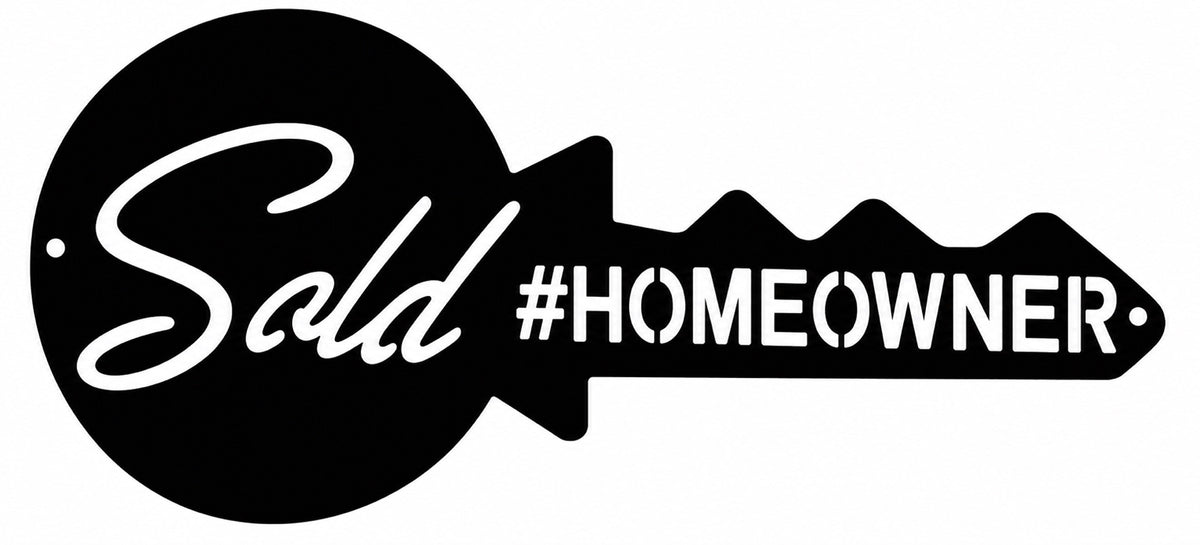 Approved Sold #HOMEOWNER round house-key sign