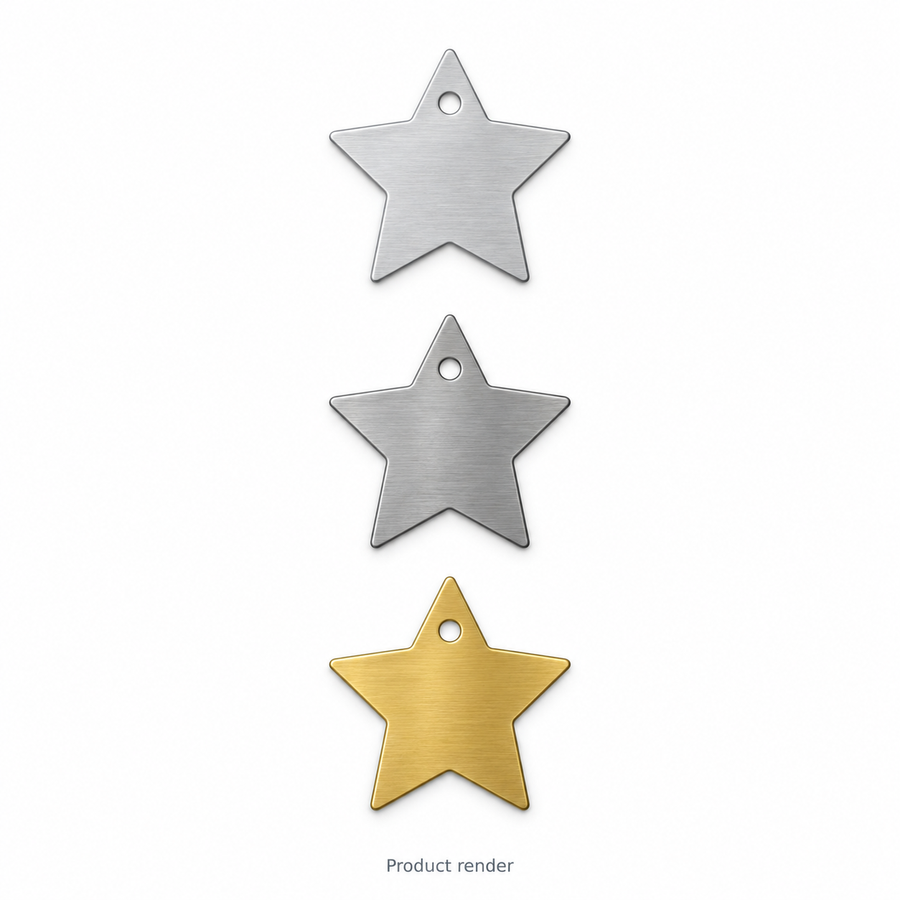 Star Pet Tag Blanks