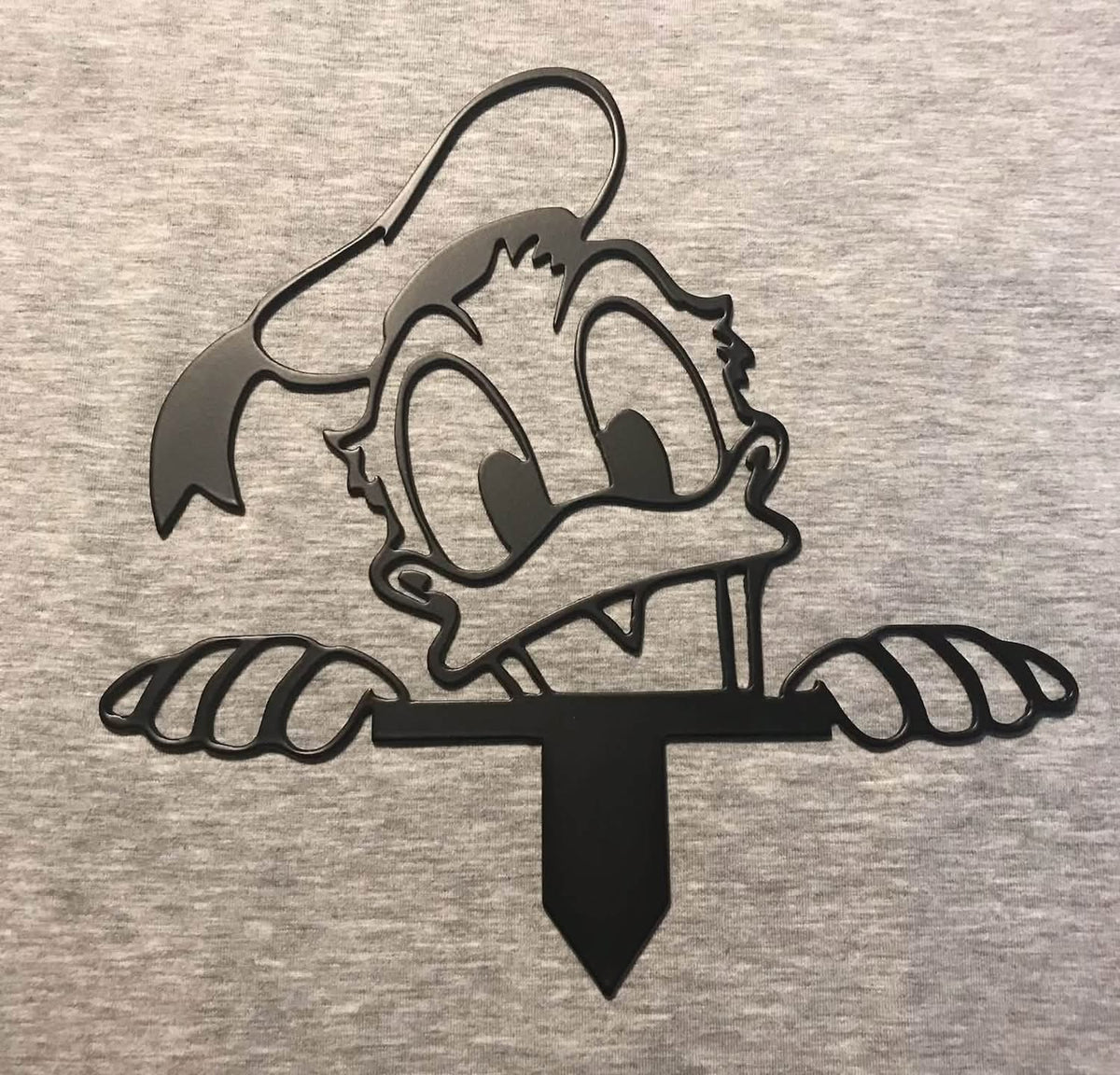 Donald Duck Peeking Metal Yard Stake