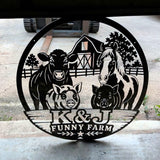 Personalized Funny Farm Metal Sign