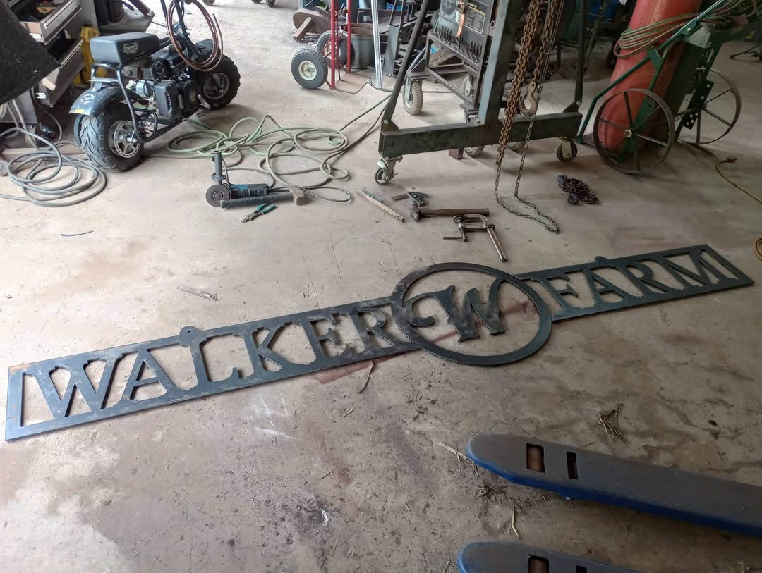 Personalized Tractor Farm Metal Sign