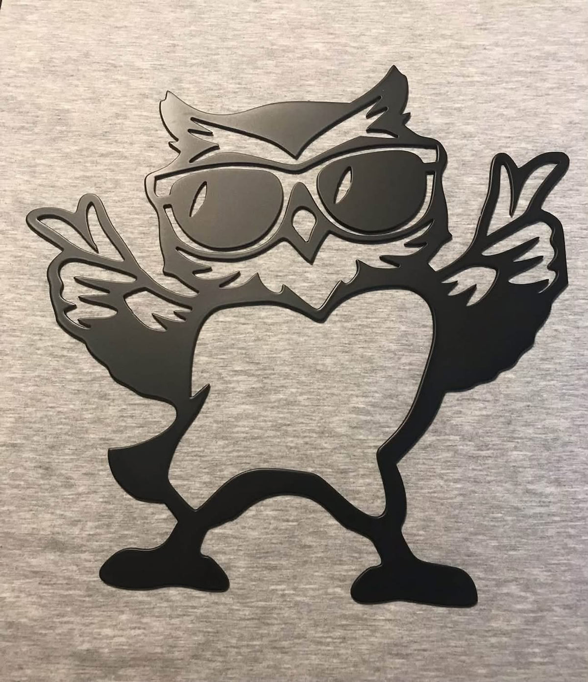 Owl with Sunglasses Metal Yard Stake