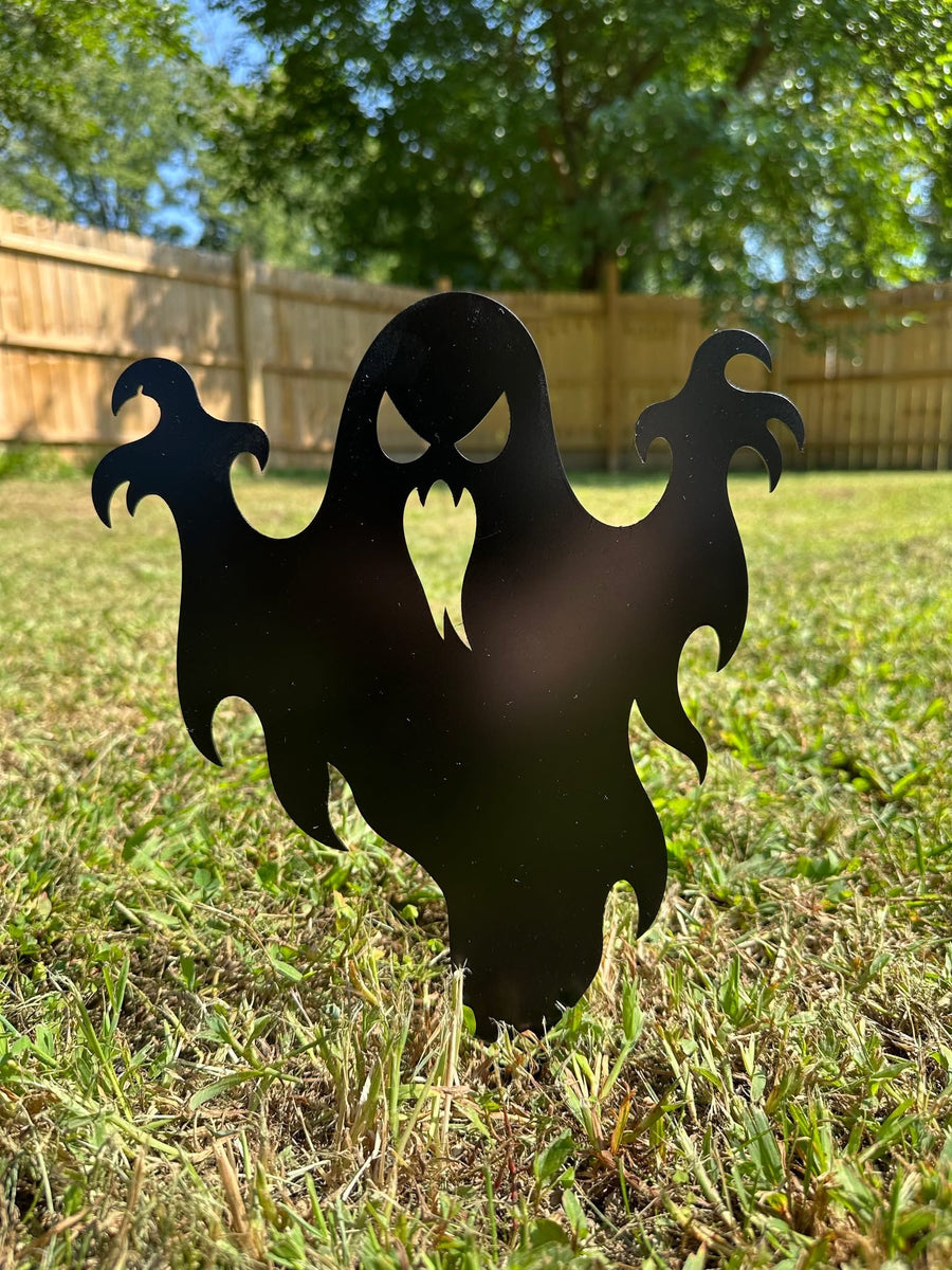 Spooky Ghost Metal Yard Stake
