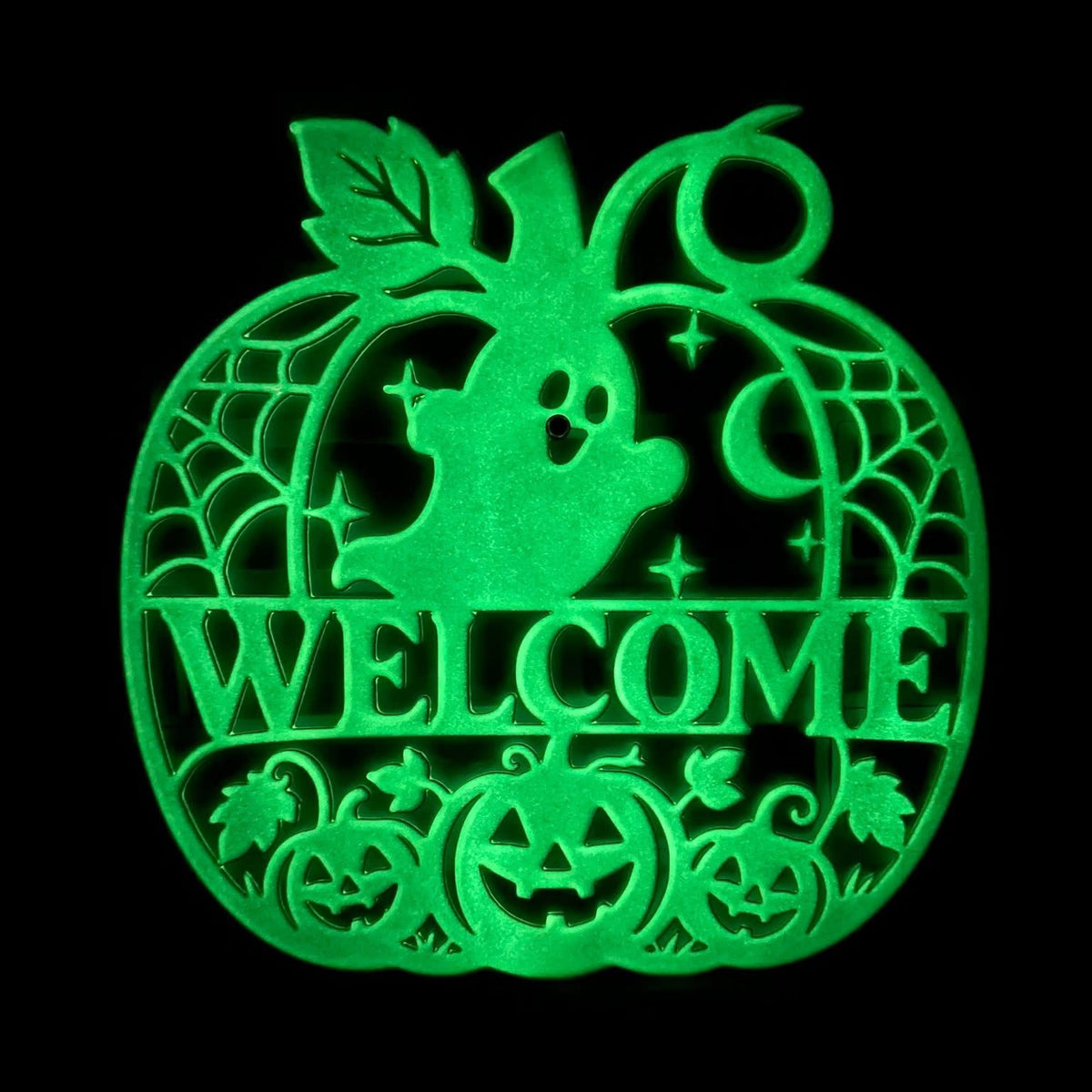 Halloween Welcome Pumpkin Metal Sign