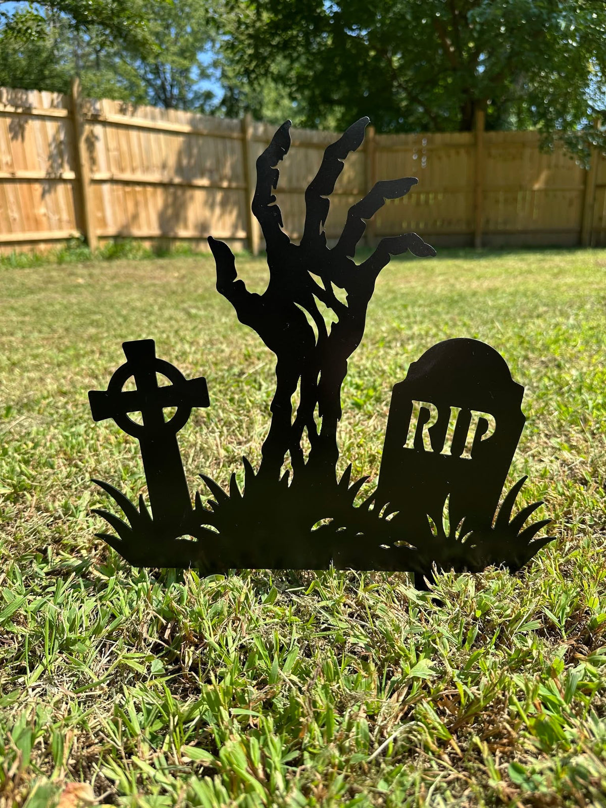 Zombie Hand Graveyard Metal Yard Stake