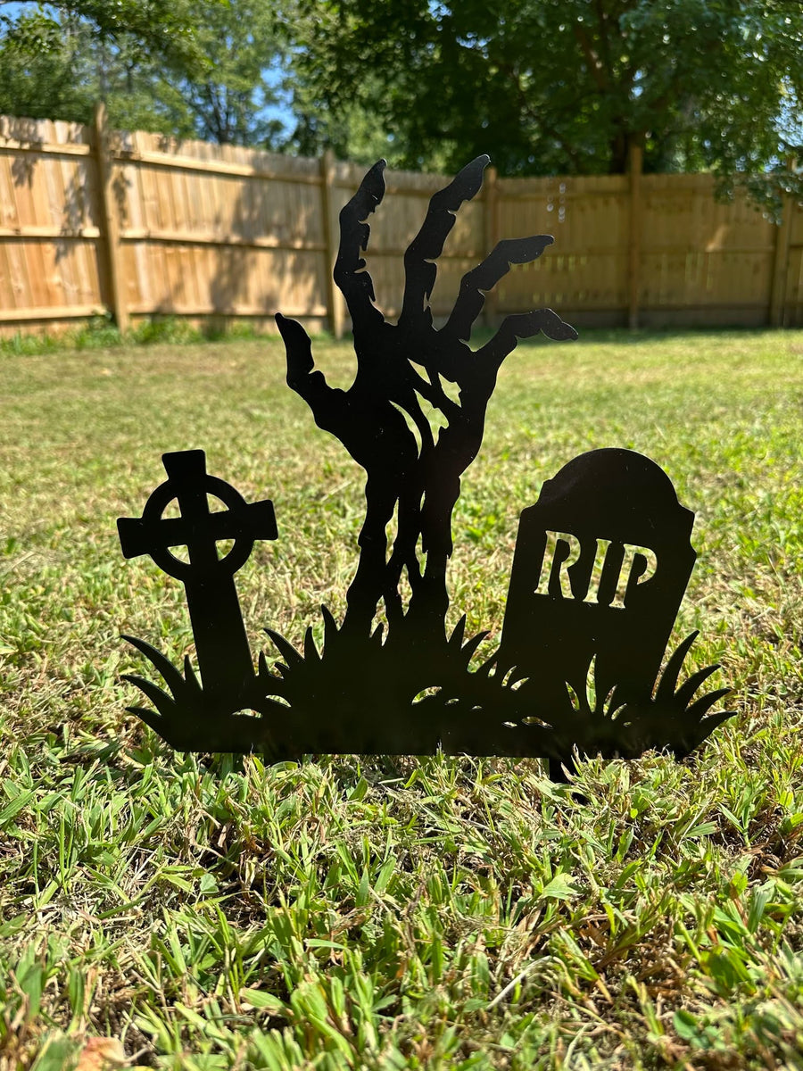 Zombie Hand Graveyard Metal Yard Stake