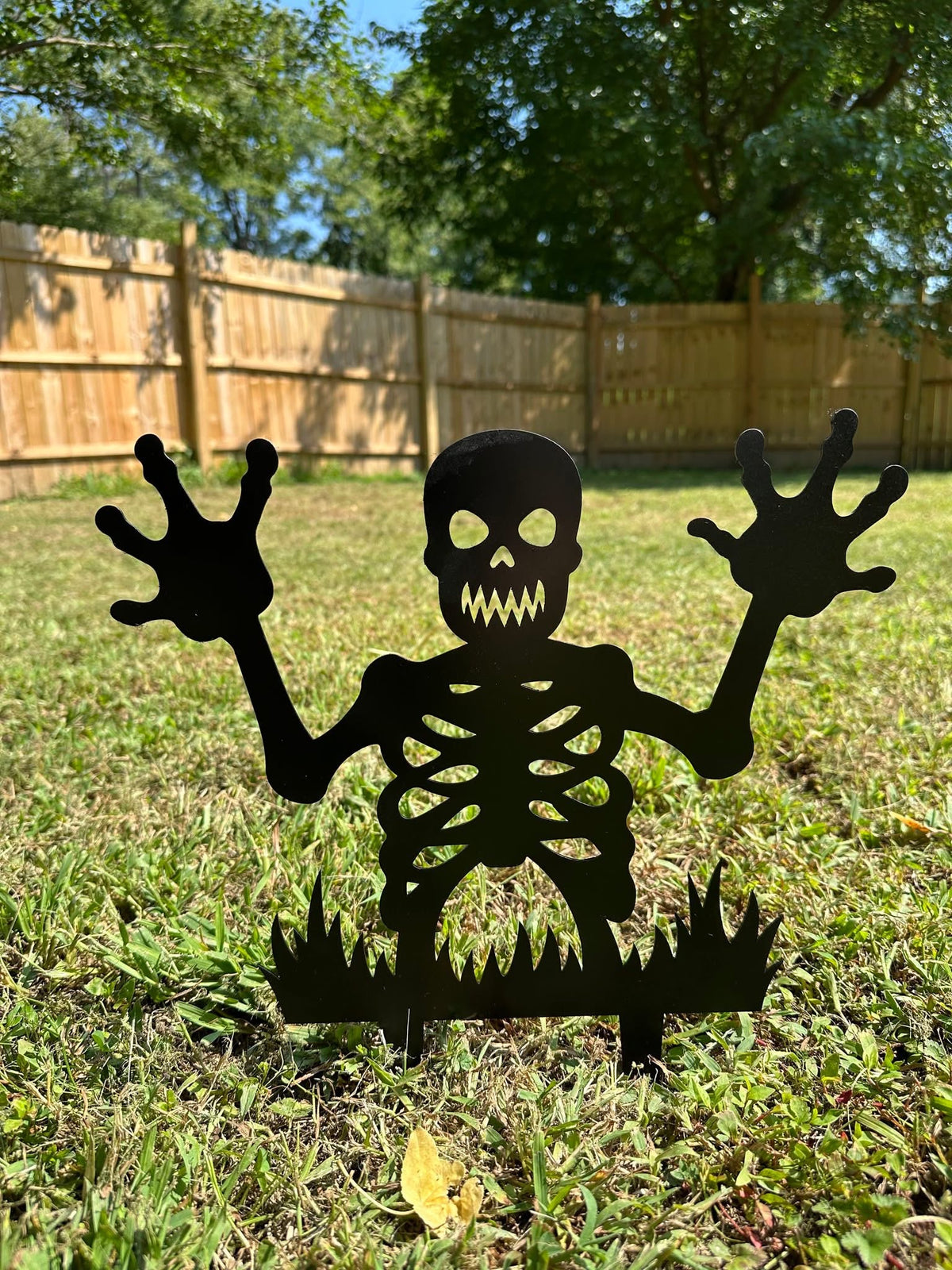 Skeleton Metal Yard Stake