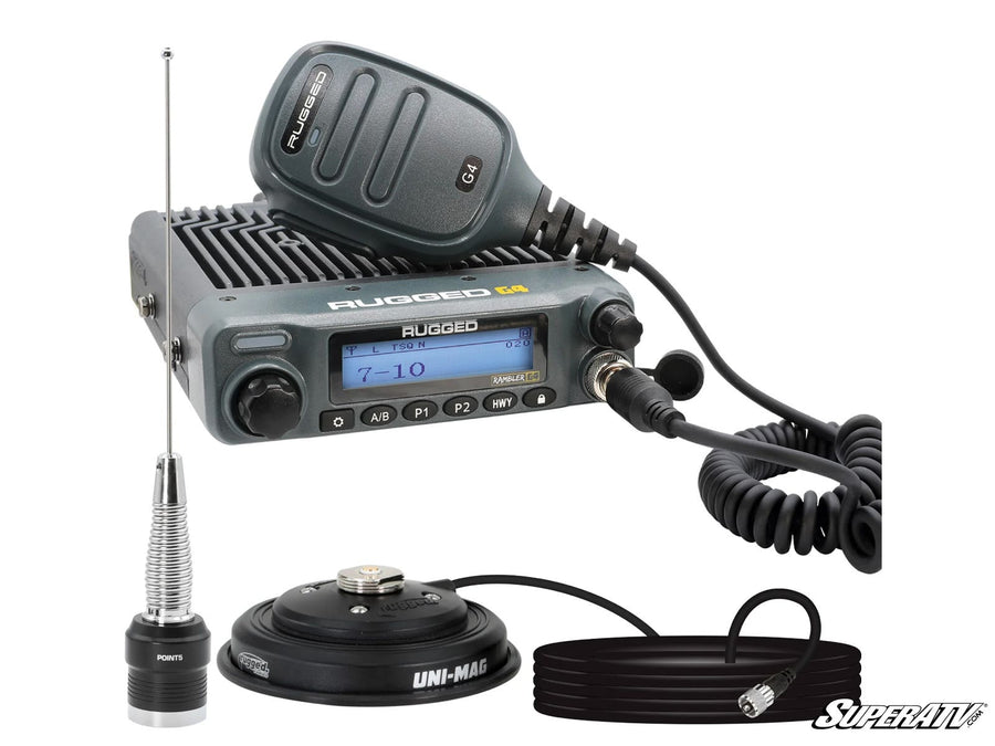 Rugged Radios Radio Kit Lite—Rambler G4 GMRS Band Mobile Radio with Antenna