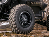 Standard XT Warrior Tires 32x10x15 on 15x10 Assault Industries Hellfire Matte Titanium Wheels 4/136 Pattern